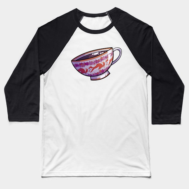 LGBTea Cups - wlw pride Baseball T-Shirt by Wasteland Broadcasts